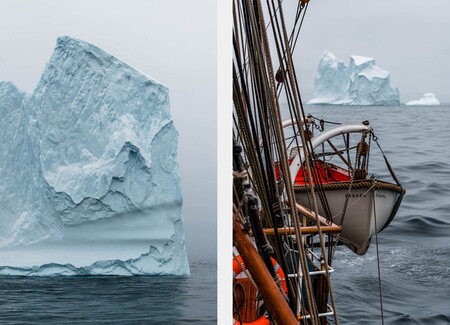 Icebergs in the Bransfield Strait between the South Shetland Islands and the Antarctic Peninsula