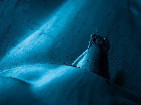 Abstract Glacial Ice Texture of Vatnajökull Glacier in Iceland