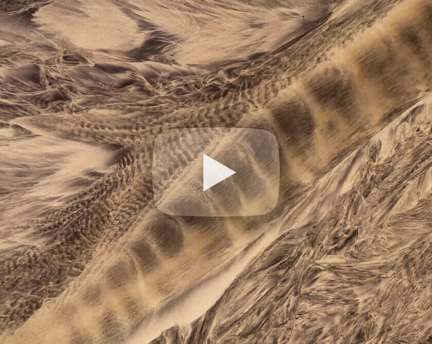 Abstract aerial video series of a beach in the Westfjords of Iceland