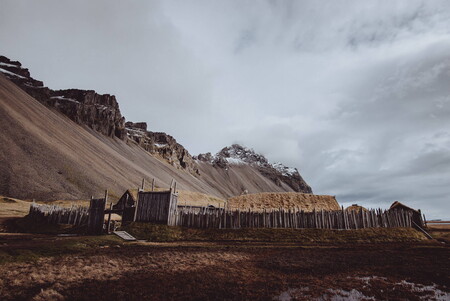 Replica viking village on the south coast of Iceland