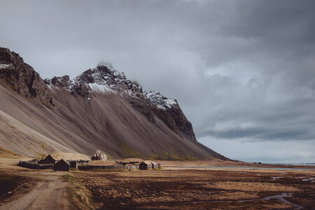 The viking village on Stokksnes in Iceland