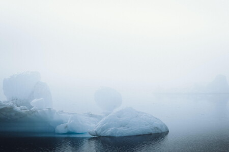 Icebergs in the Disko Bay of Greenland