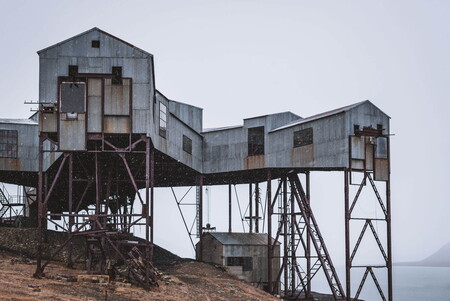 The old coal cableway terminal in Longyearbyen