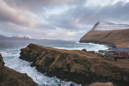 Gjógv on the Faroe Islands in Winter