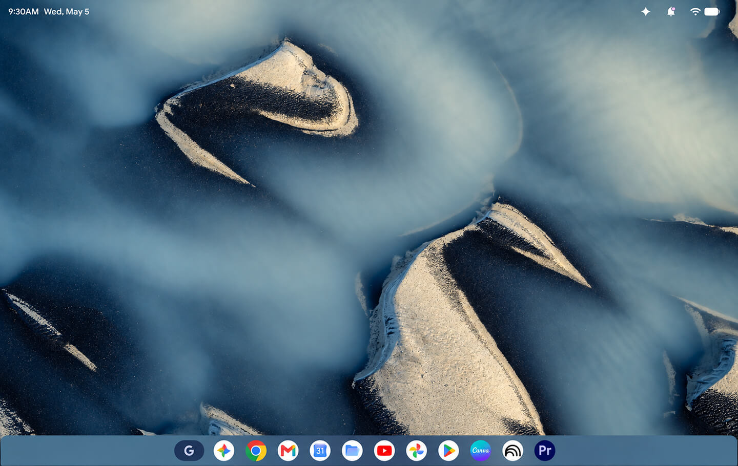 Googlebook Exclusive wallpaper Glacial Sediments, Iceland.