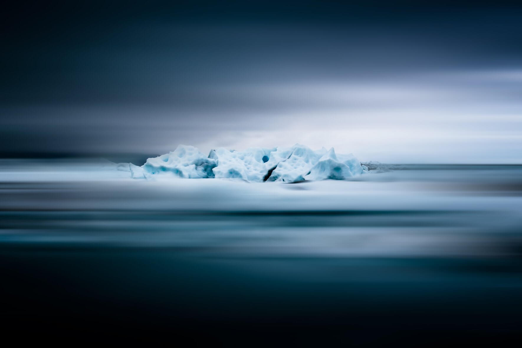 Icebergs on Jökulsárlón Glacier Lagoon in Iceland