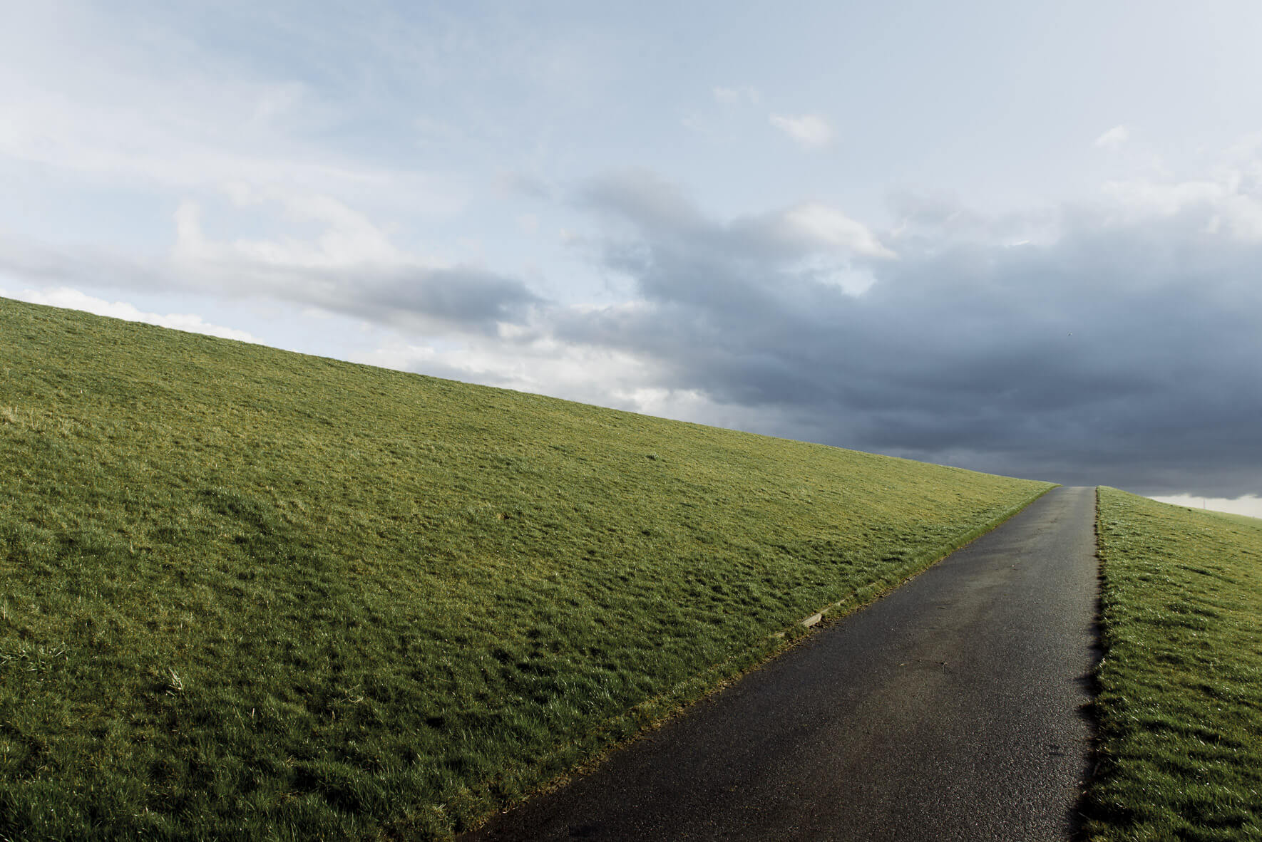 Dike along the North Sea coast in Germany