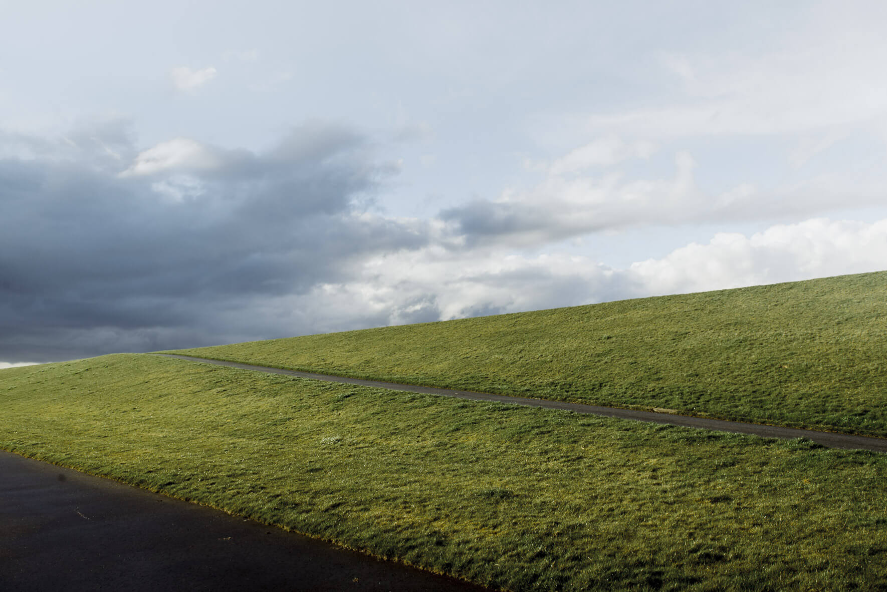 Minimal dike landscape in Germany