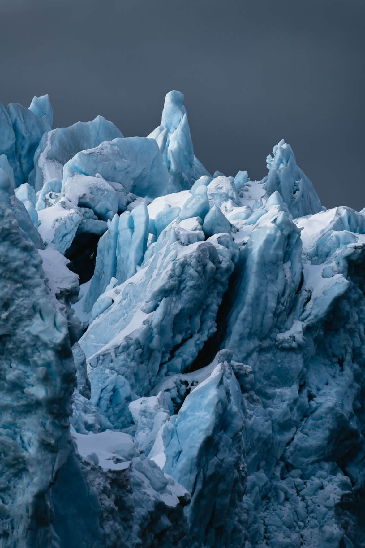 Dark iceberg in the Disko Bay of Greenland