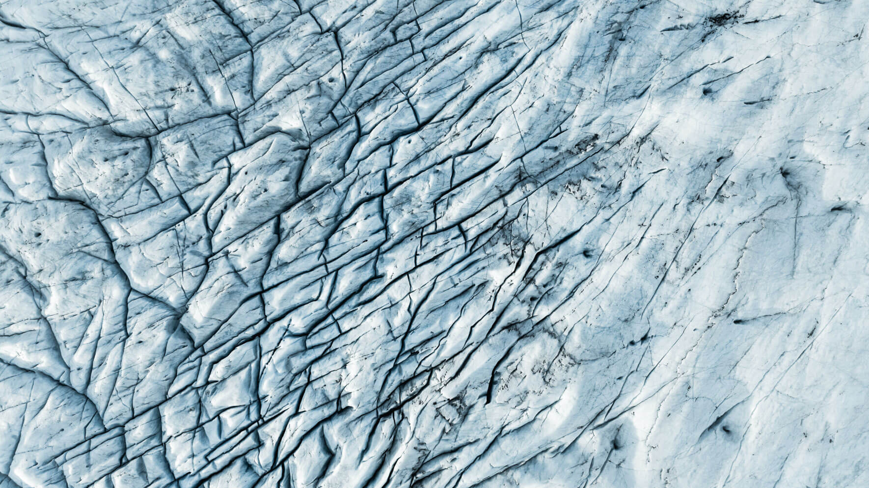 Aerial view of Vatnajokull glacier in Iceland