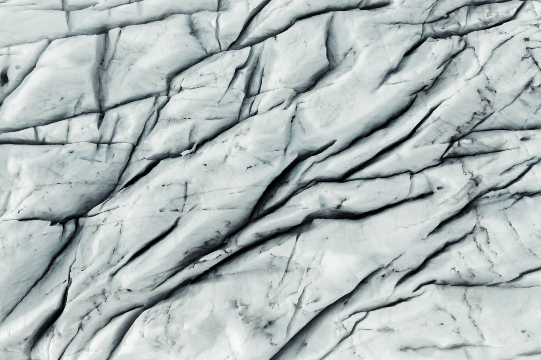 Abstract aerial photography of Svínafelljökull glacier in Iceland