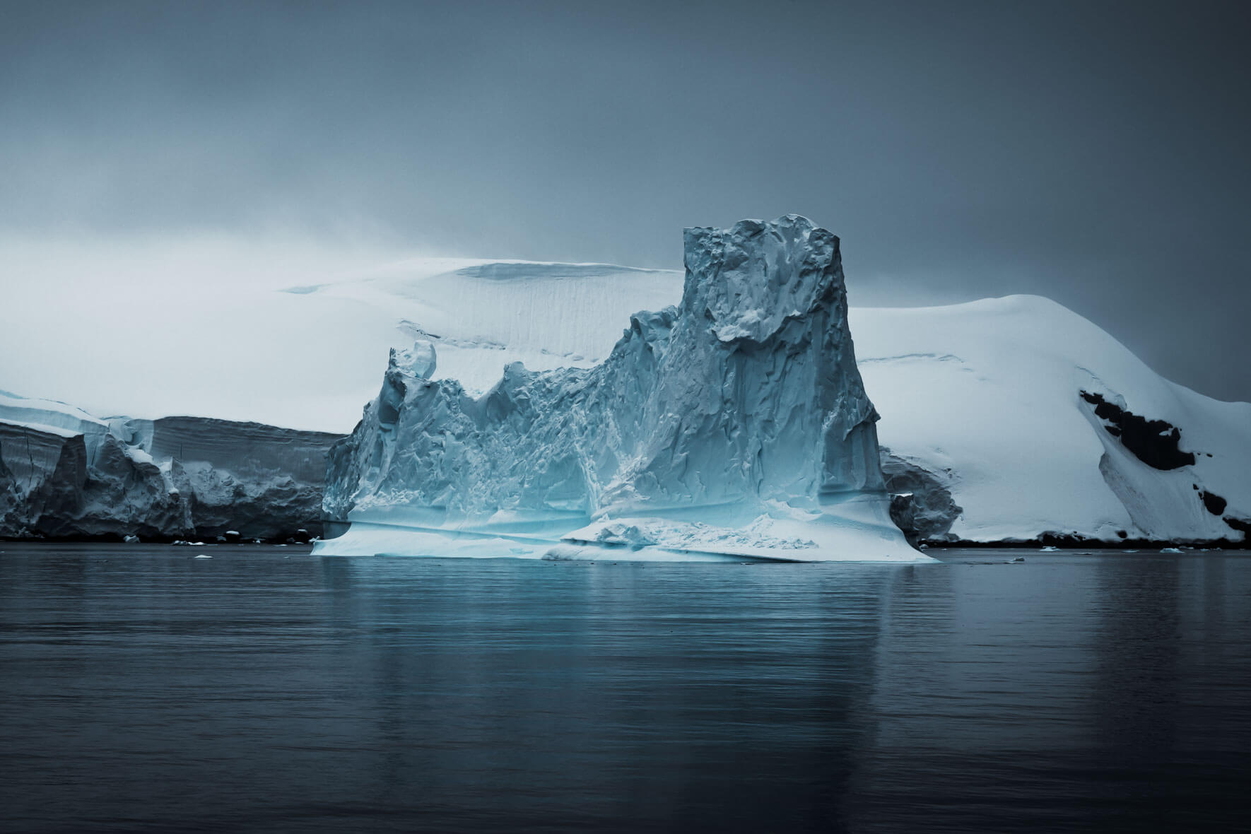 Isolated iceberg broken off from the Antarctic Peninsula