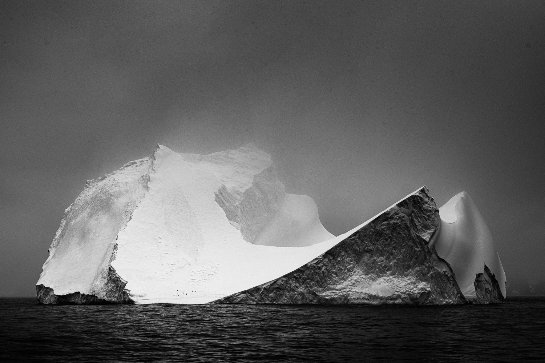 iceberg black and white