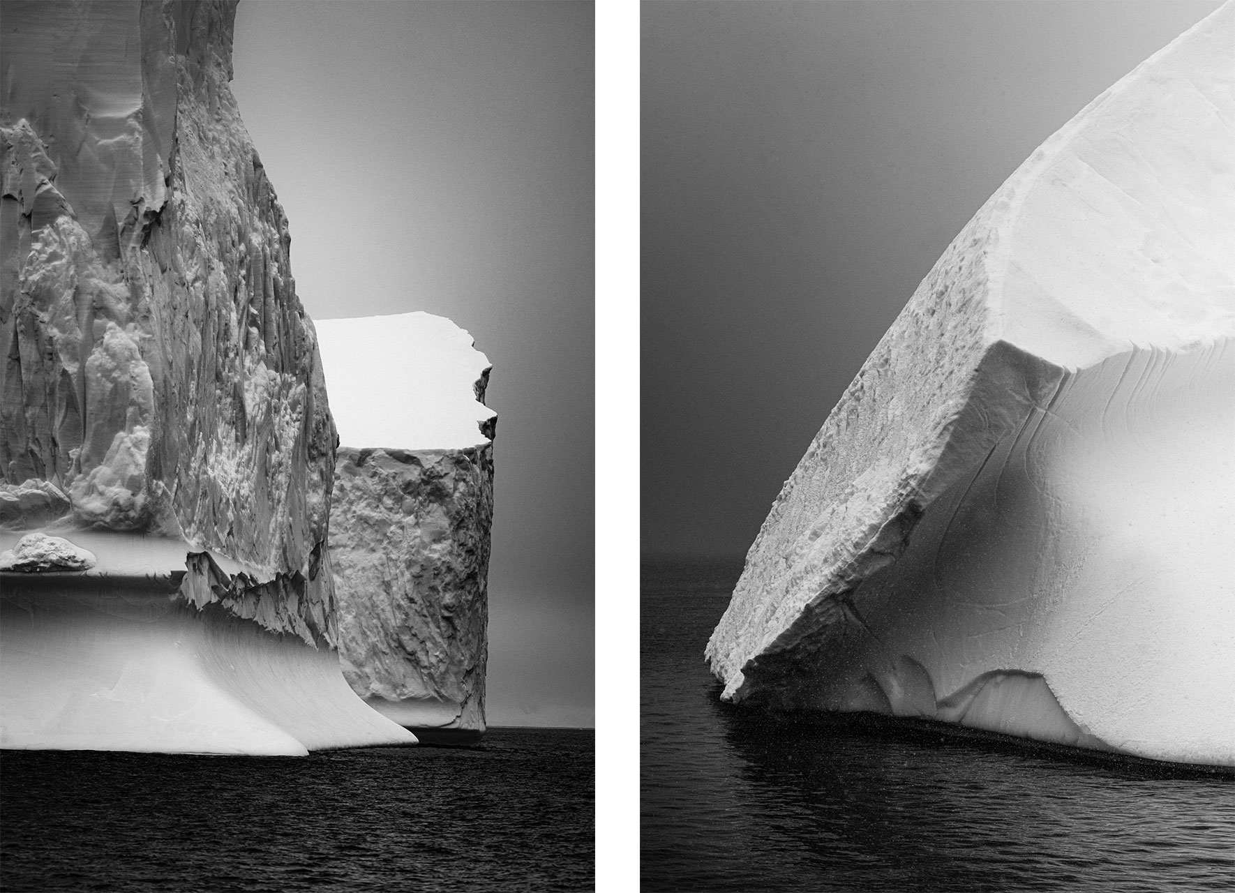 iceberg black and white