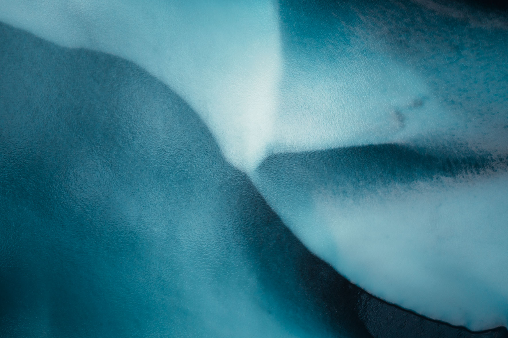 Aerial photograph of glacier river in Iceland