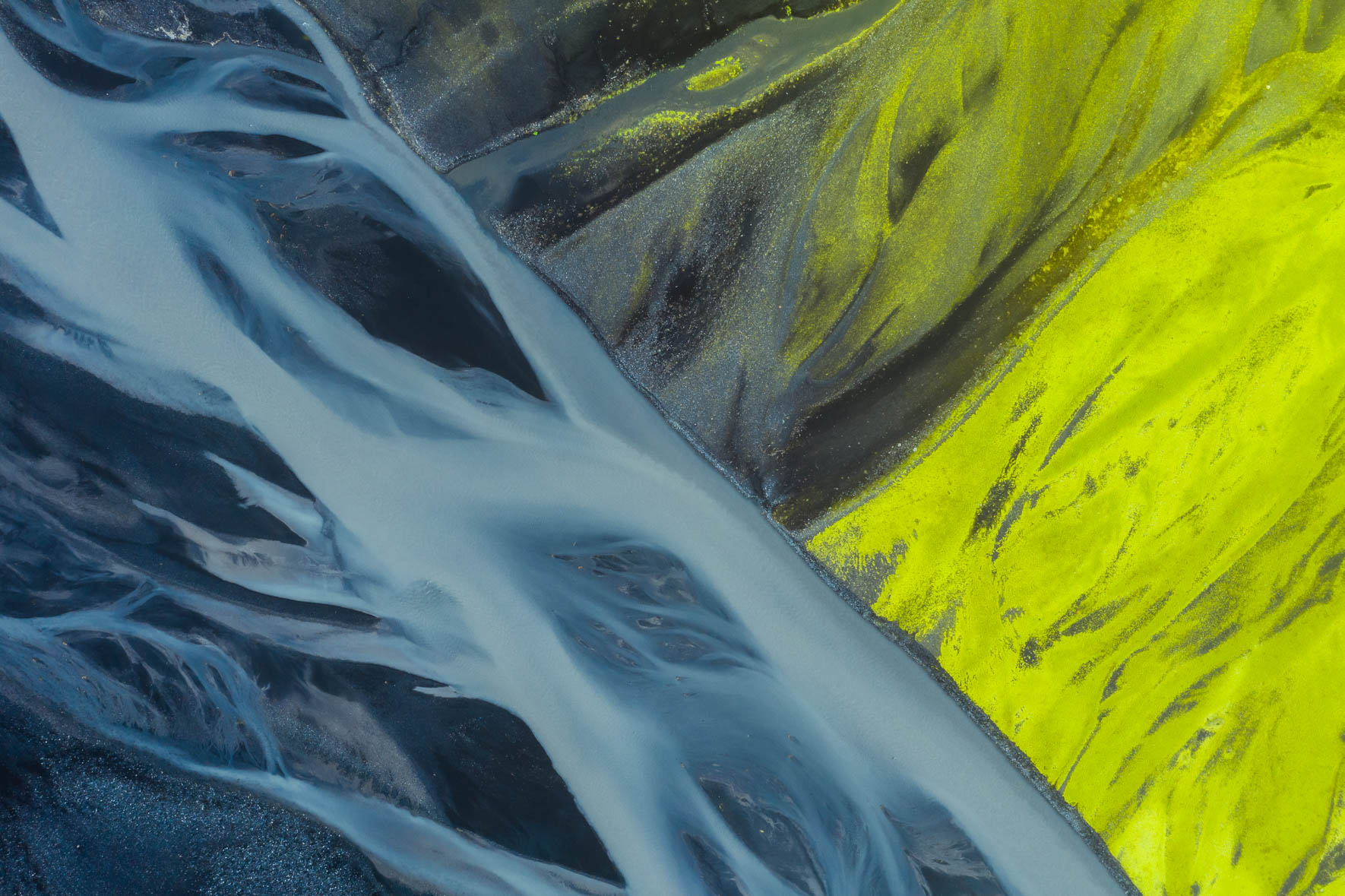 Abstract Aerial Photography of Glacier Rivers in Iceland by Northlandscapes