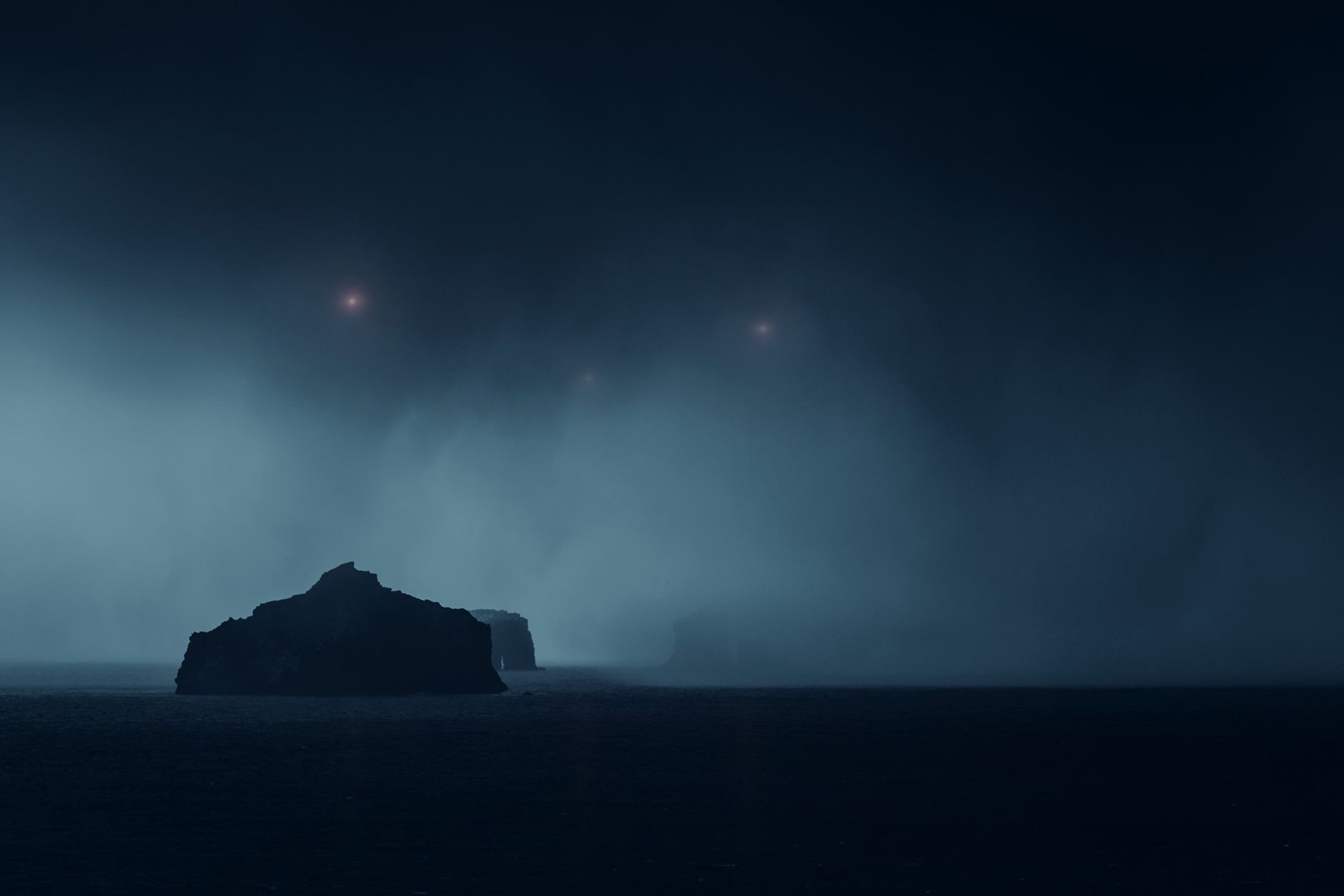 Mysterious lights over archipelago
