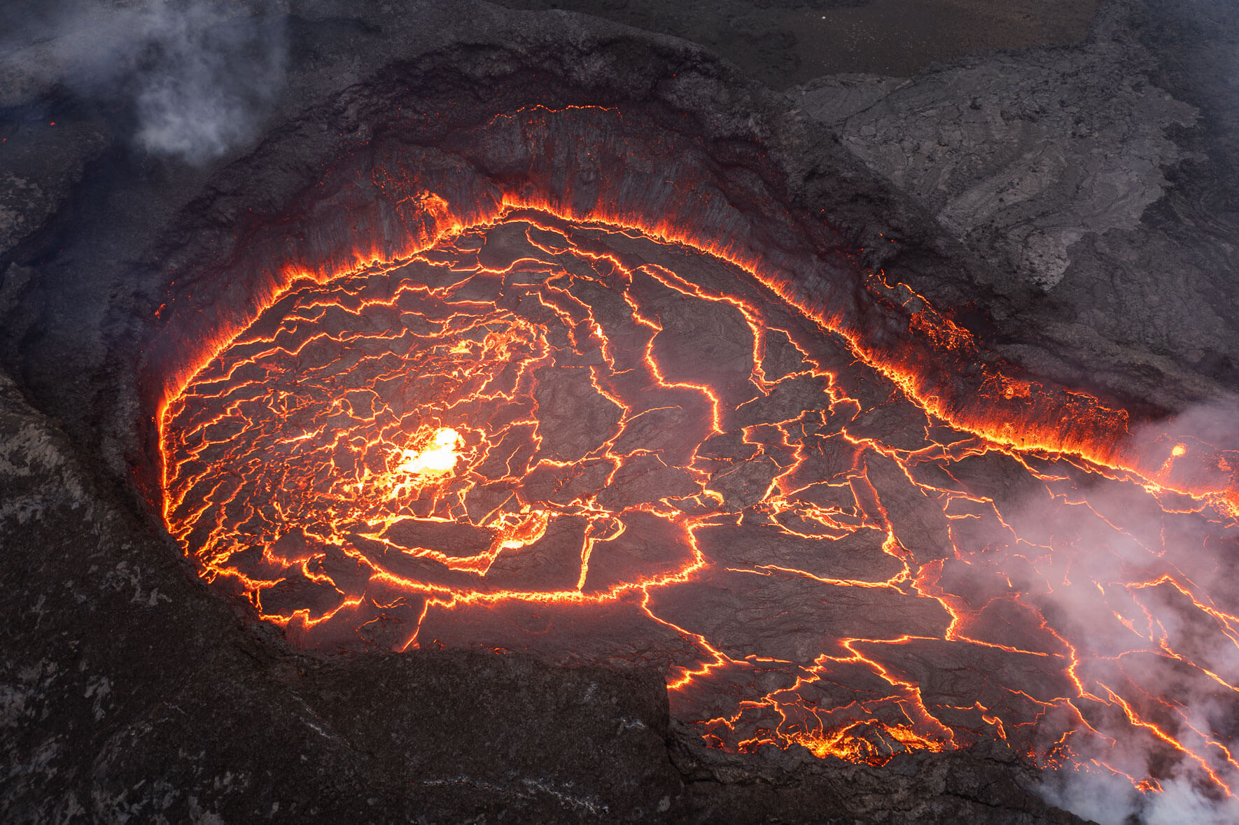 Abstract aerial photography of volcanoes of Iceland