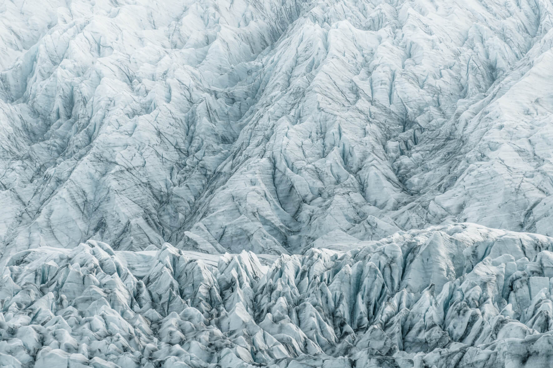 Fjallsárlón glacier in Iceland in bright sunlight in summer