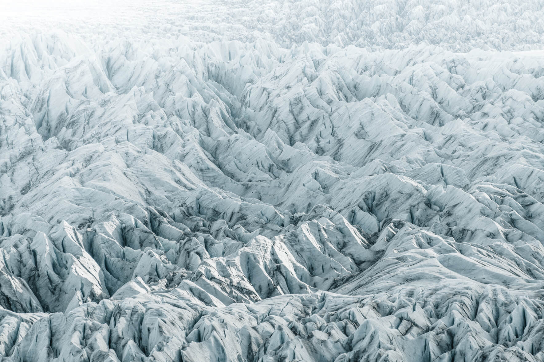 Fjallsárlón glacier (east of Skaftafell National Park) in Iceland in bright sunlight