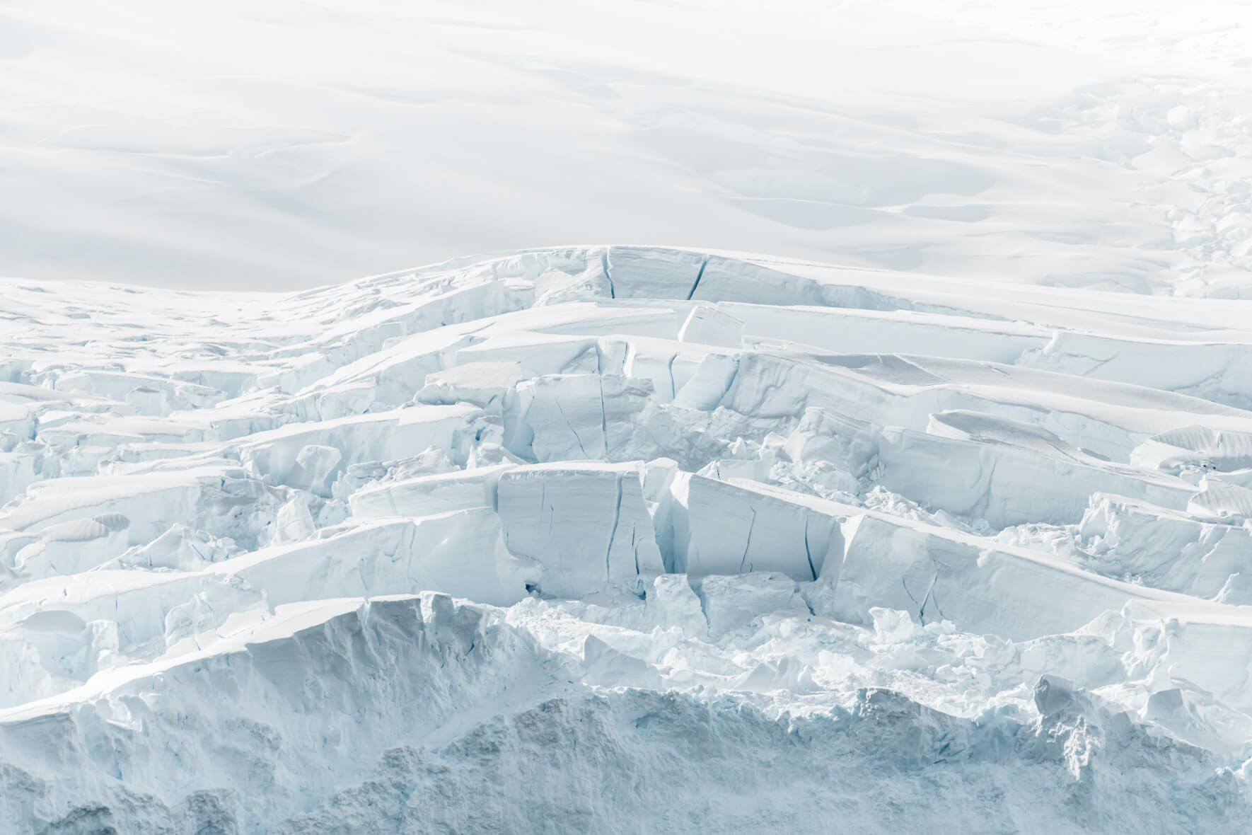 Massive glacier in Antarctica seen from the Lemaire channel