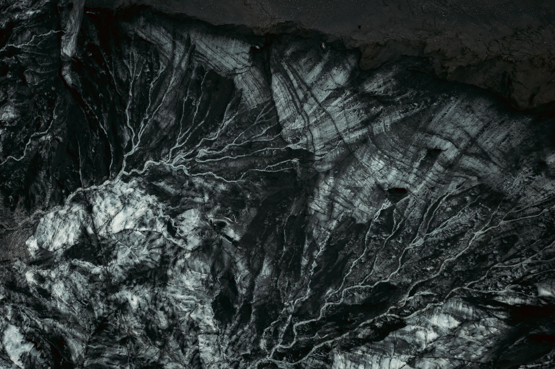 Aerial photograph of Kötlujökull, an outlet glacier of Mýrdalsjökull in Iceland