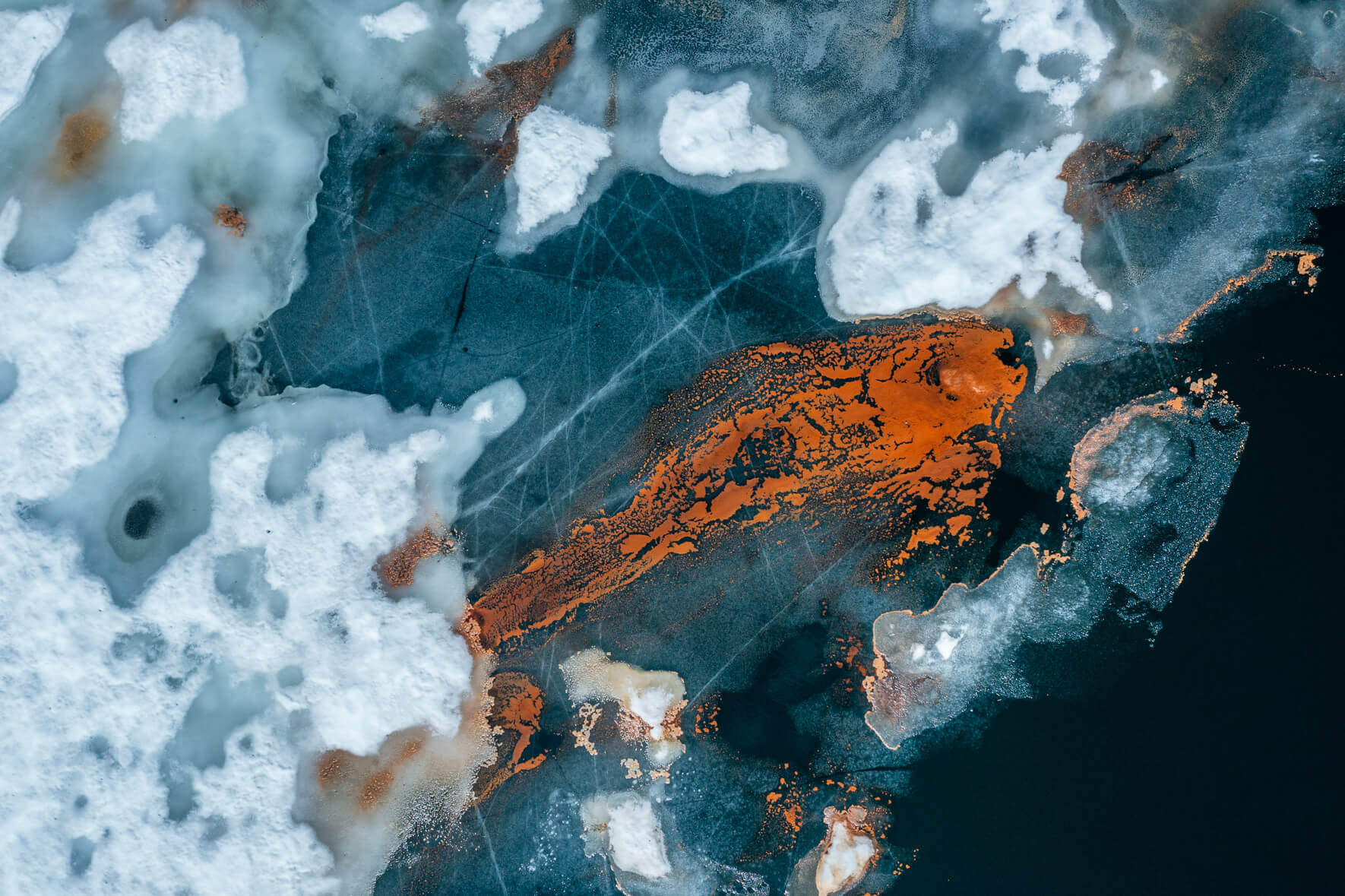 Abstract aerial photography of winter landscapes in Norway by Jan Erik Waider
