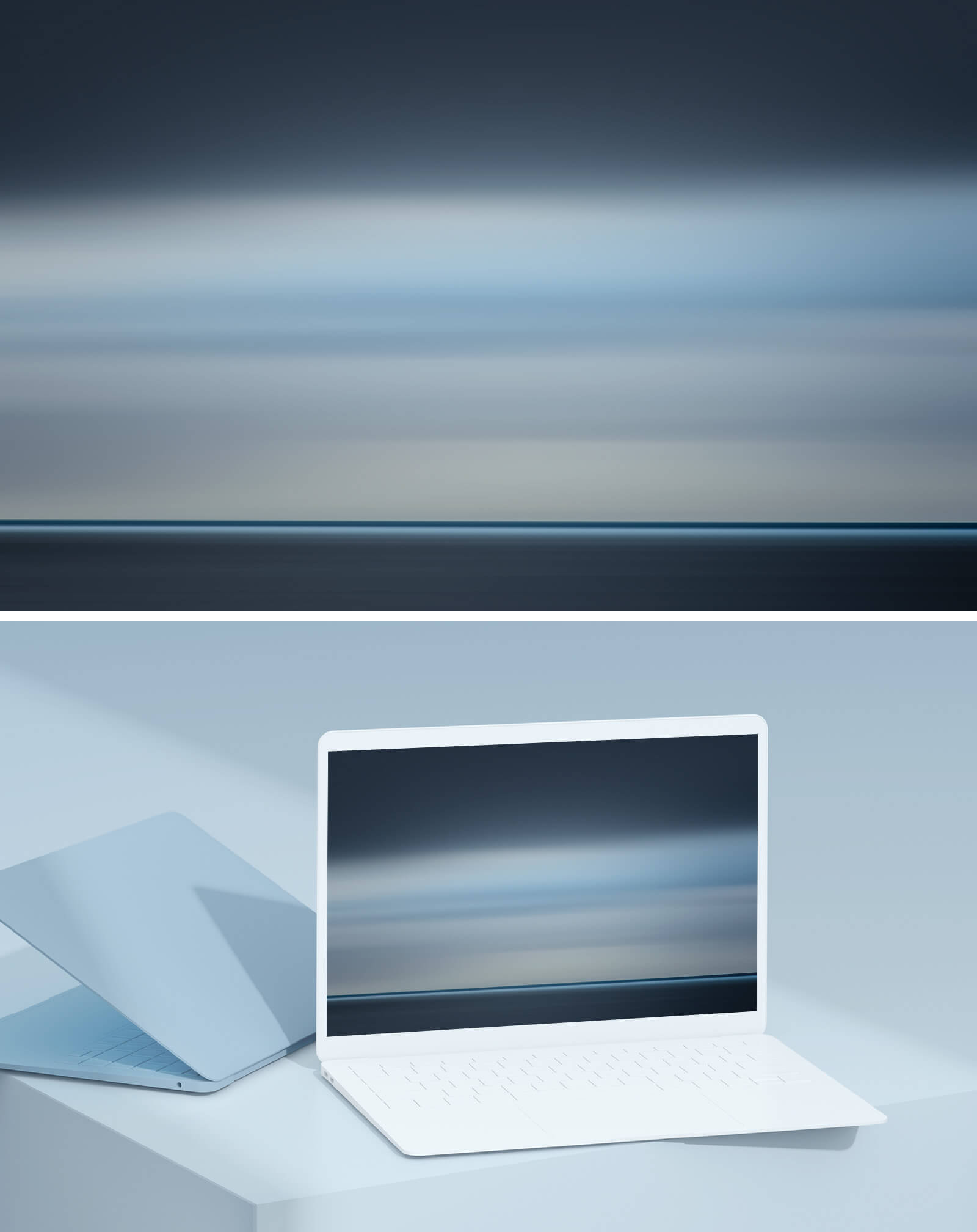 Abstract clouds and seascapes laptop wallpaper