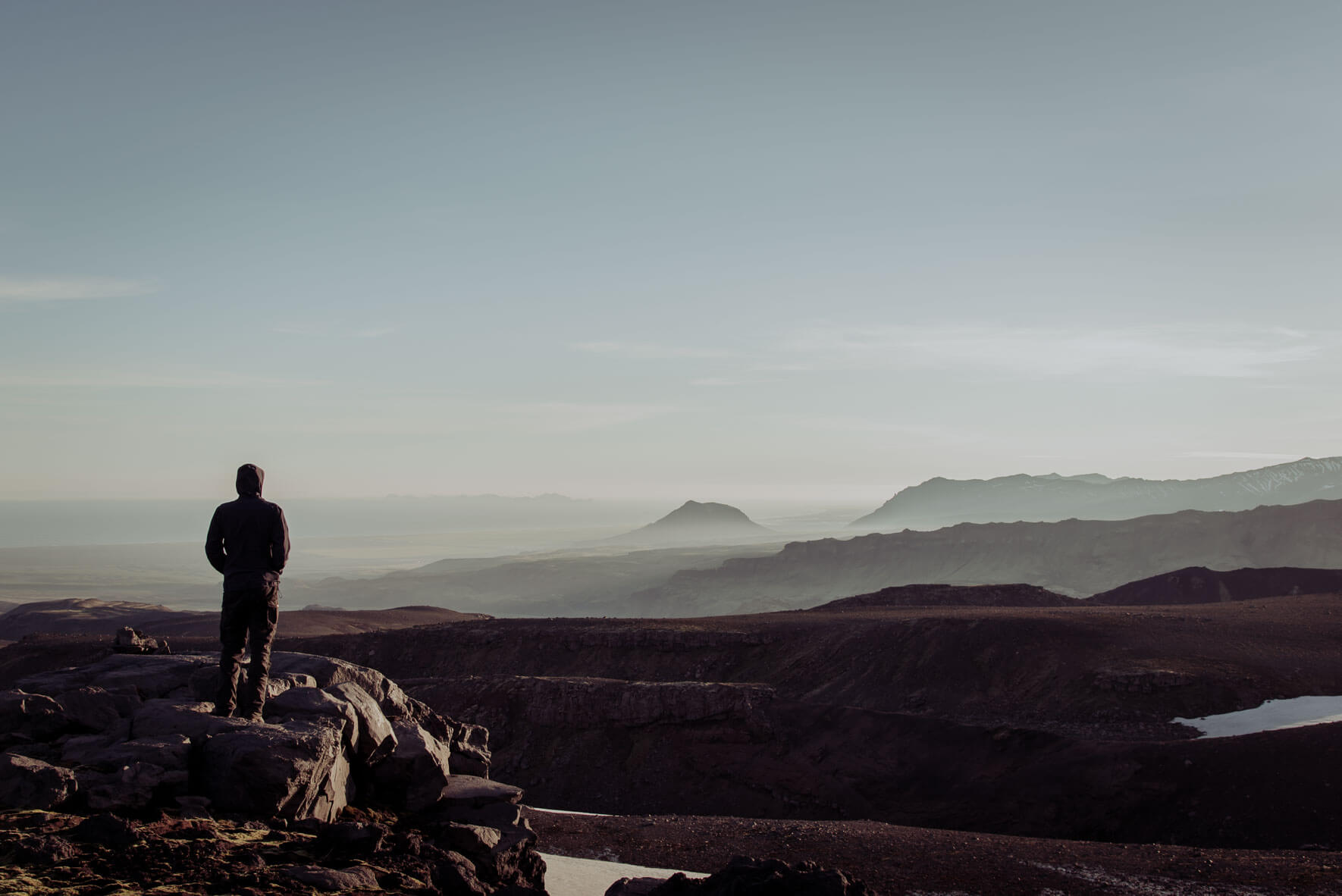 Iceland mountain panorama in summer