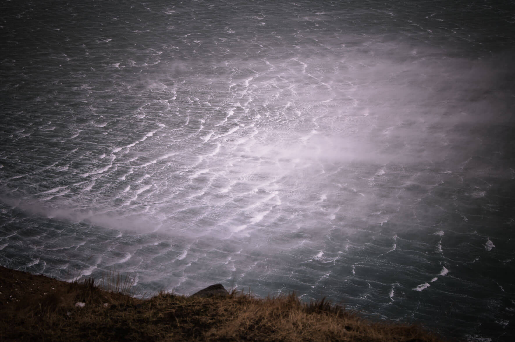 Storm over the Breiðafjörður bay in Iceland