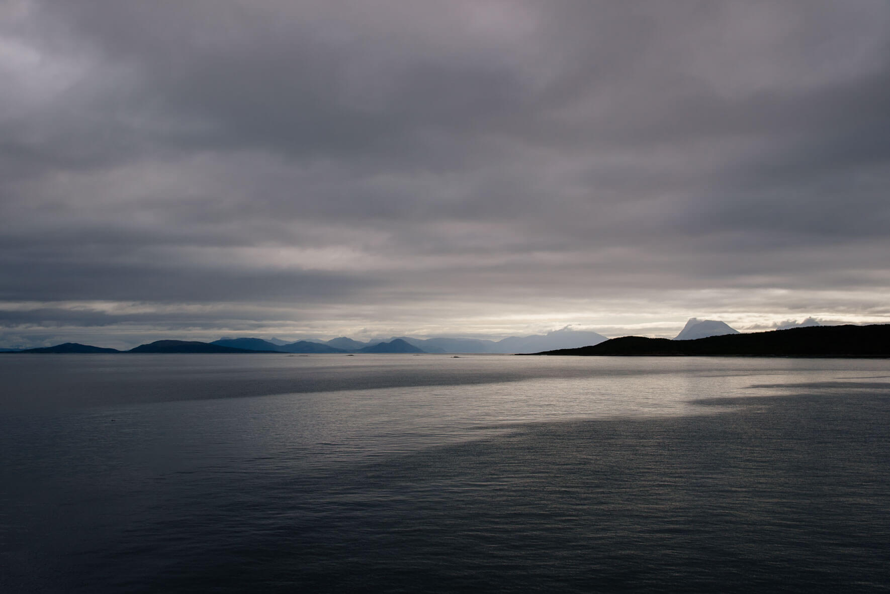 Dramatic weather over Norway seen from MS Lofoten