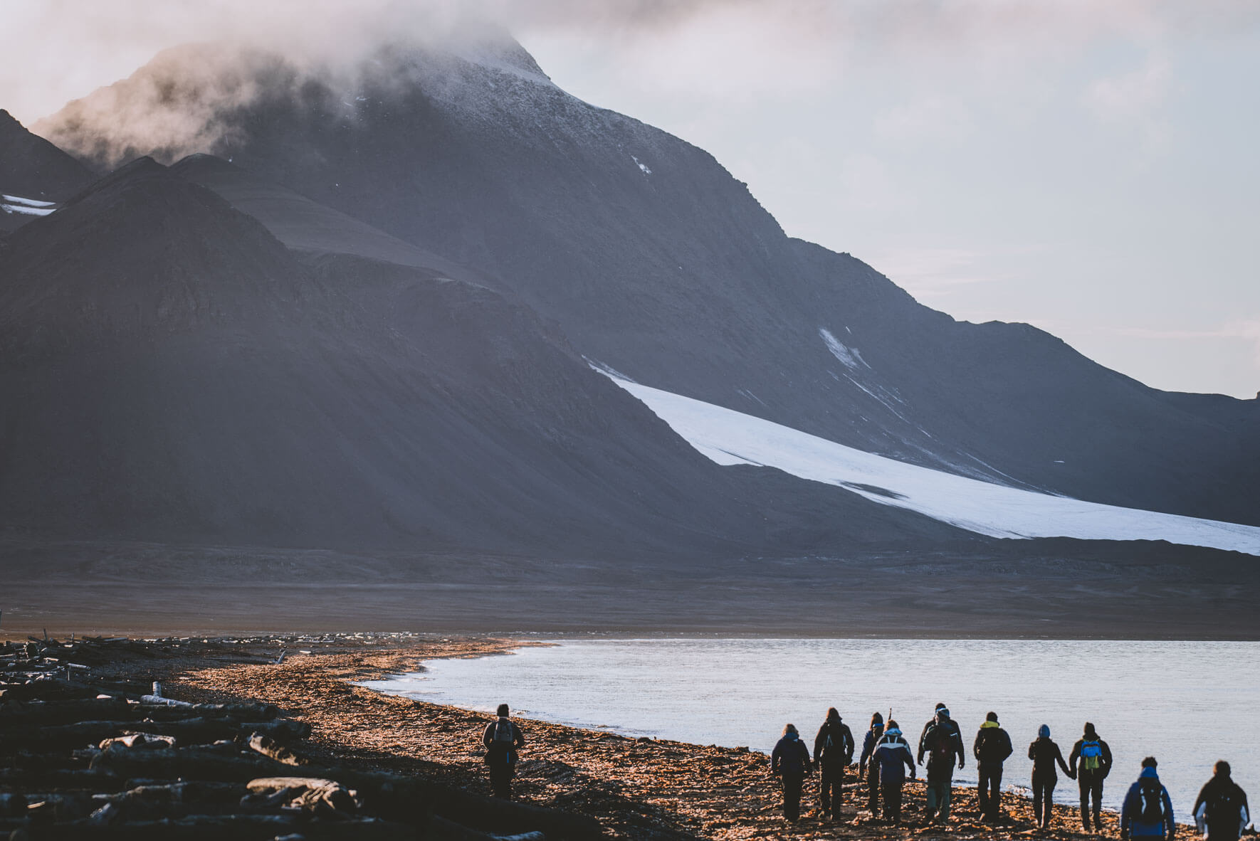 Expedition group on Svalbard (Spitsbergen)