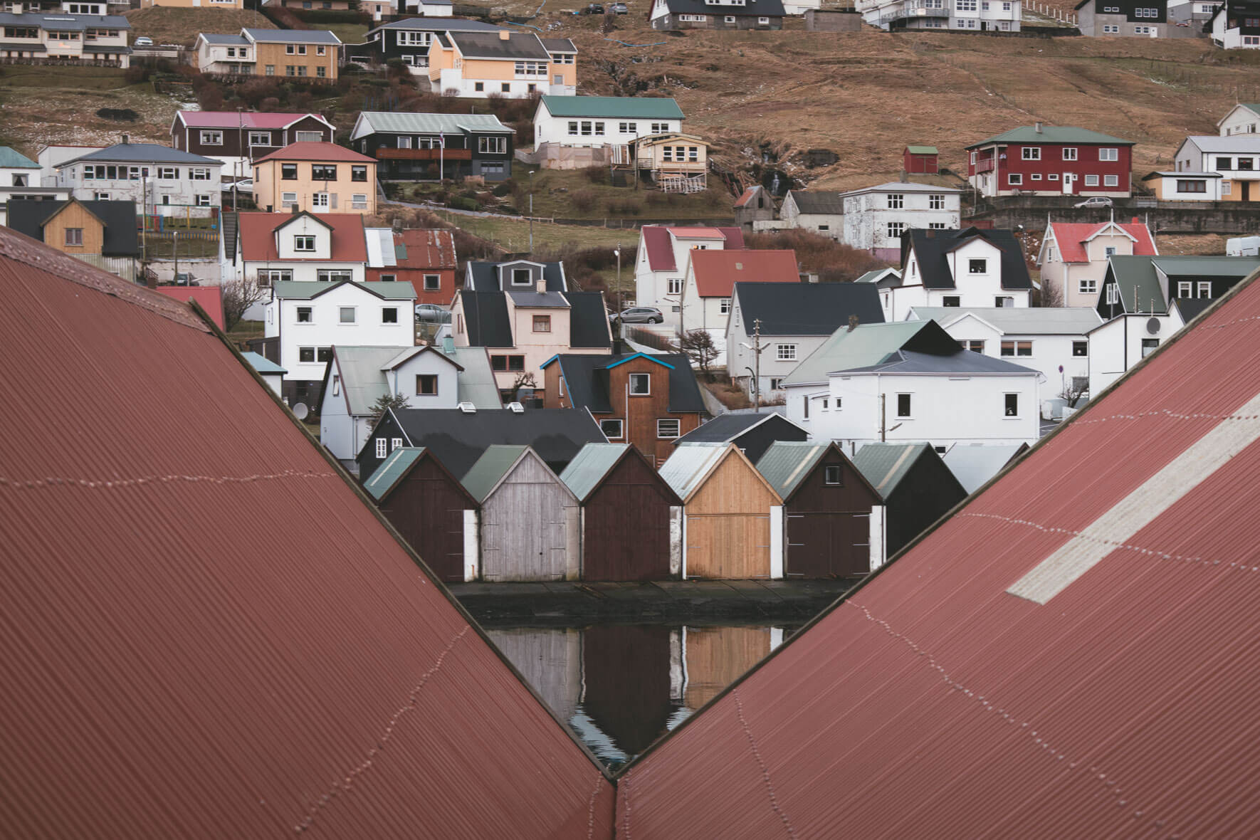 A small and colorful town on the Faroe Islands