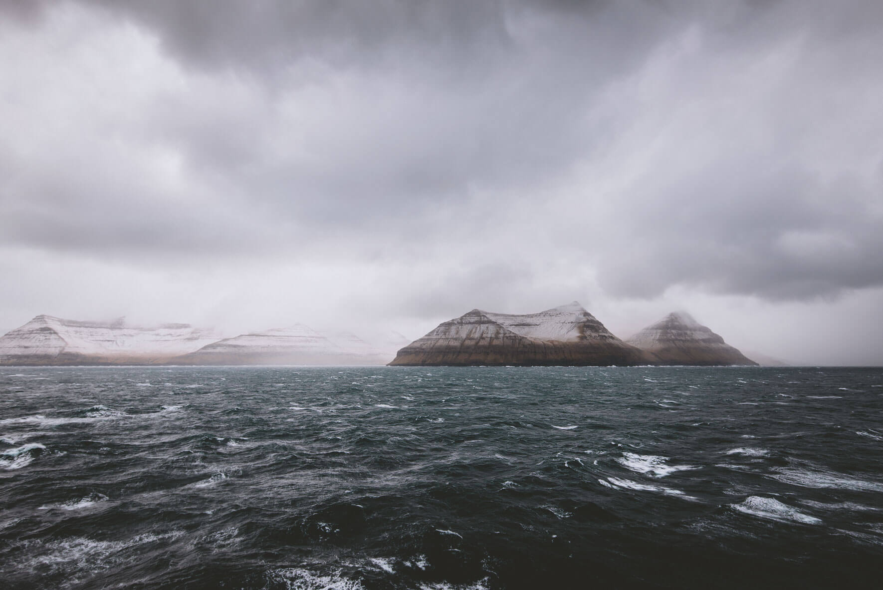 The Faroe Islands seen from the MS Norröna (Smyril Line)