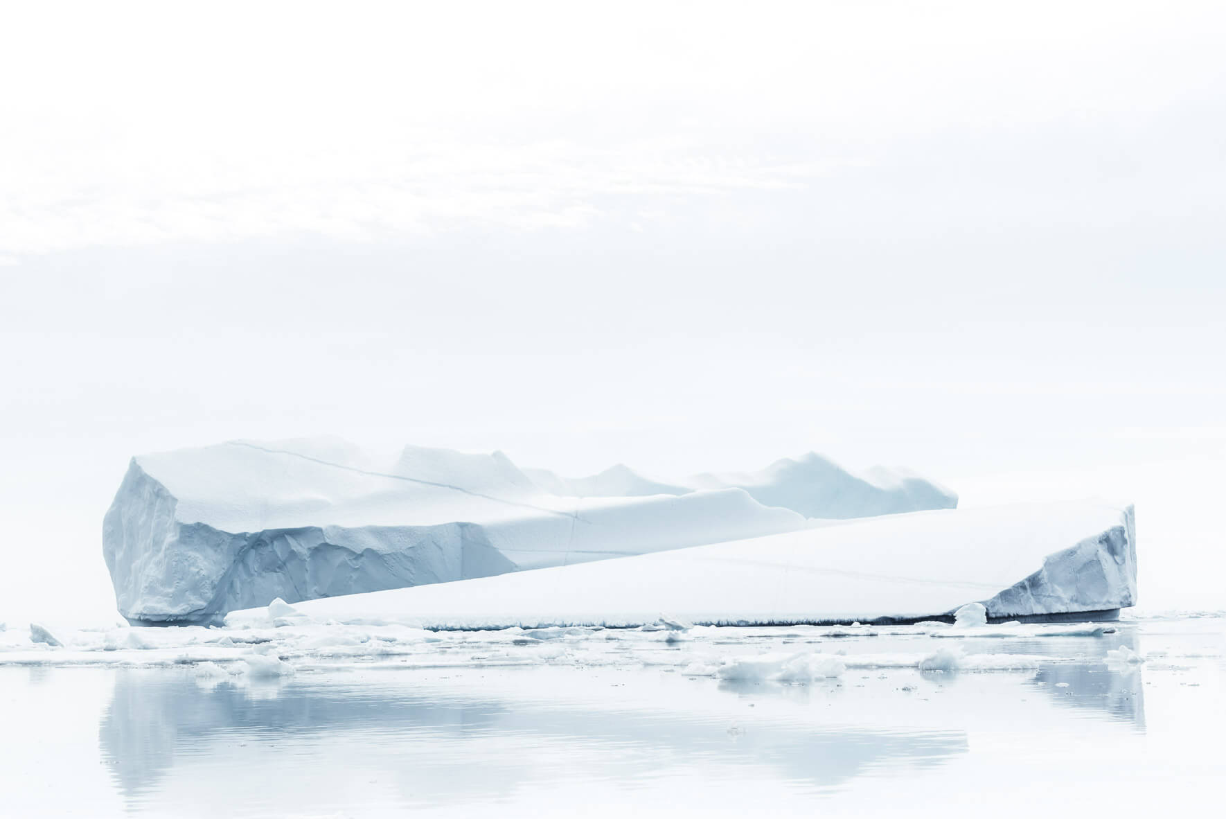 Huge icebergs on the west coast of Greenland near Kulusuk