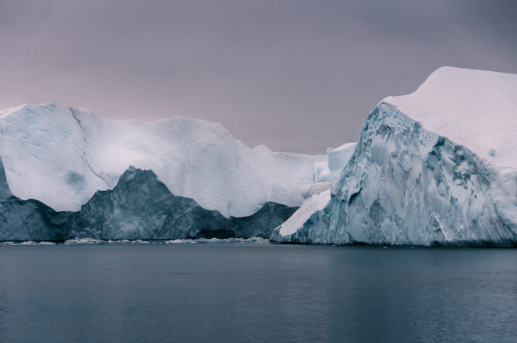 Wall of ice on the West coast of Greenland