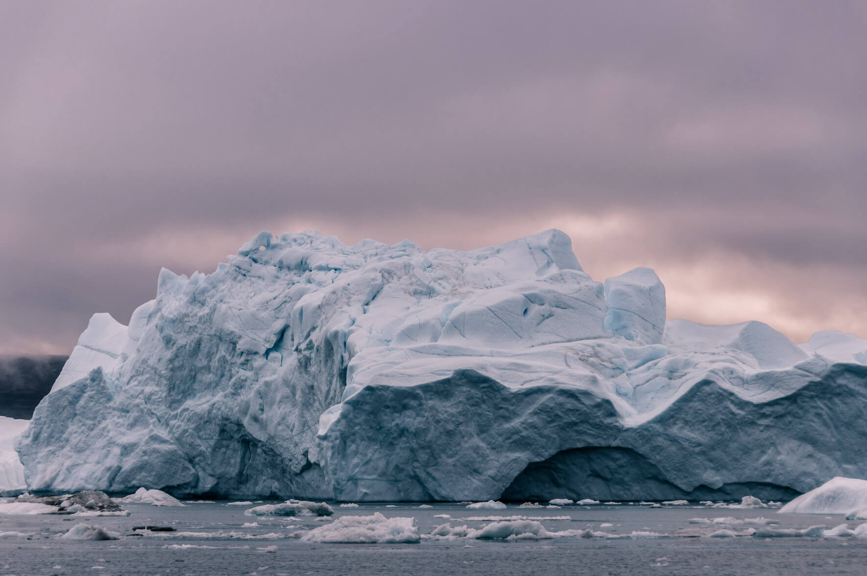 Surreal iceberg in the Disko Bay of Greenland