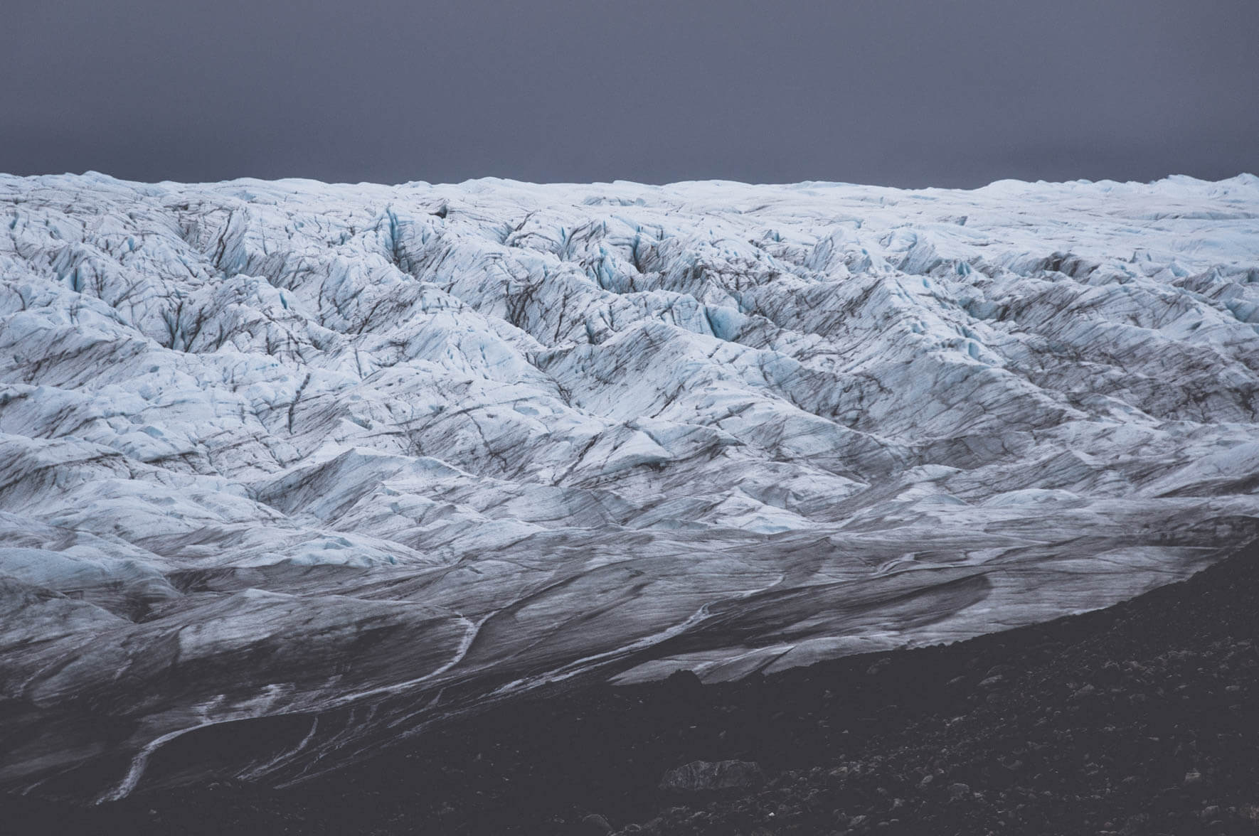 Edge of the inland ice close to Kangerlussuaq in Greenland