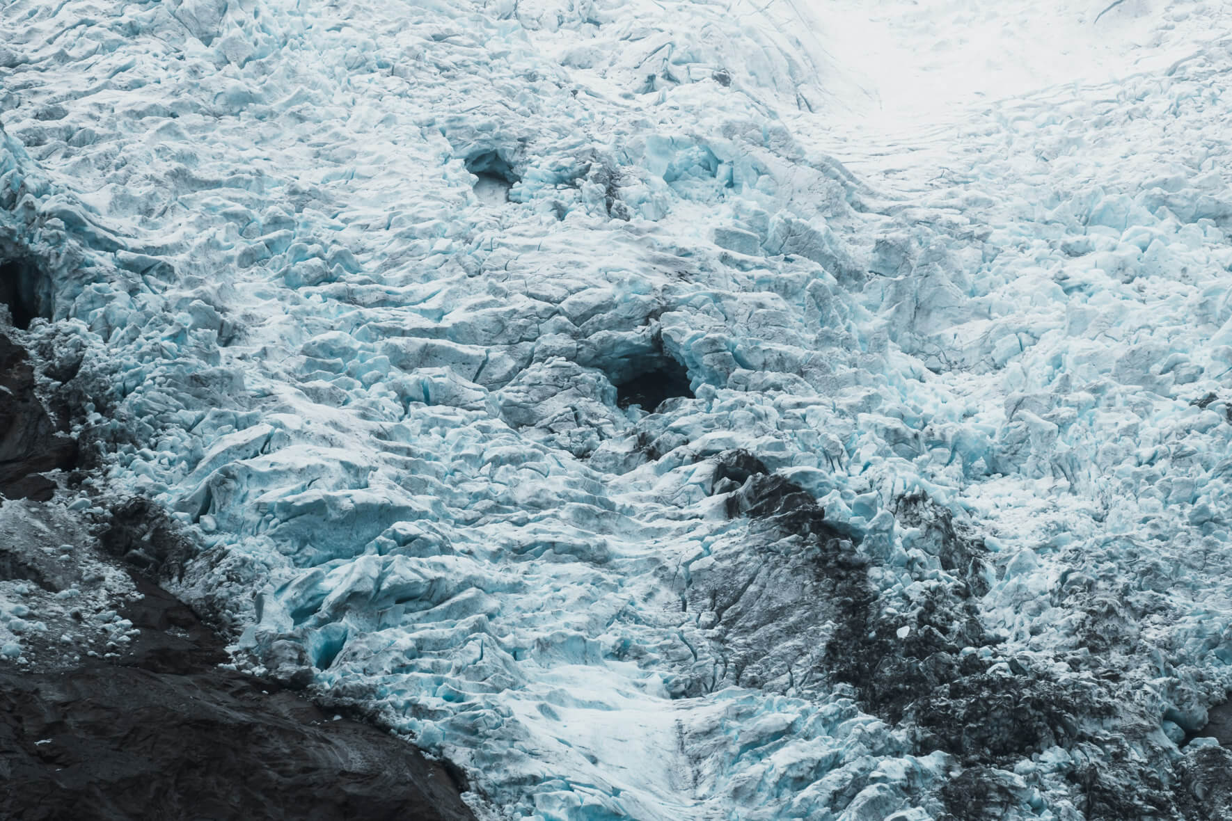 Details of the glacier Bergsetbreen in Jostedal, Norway