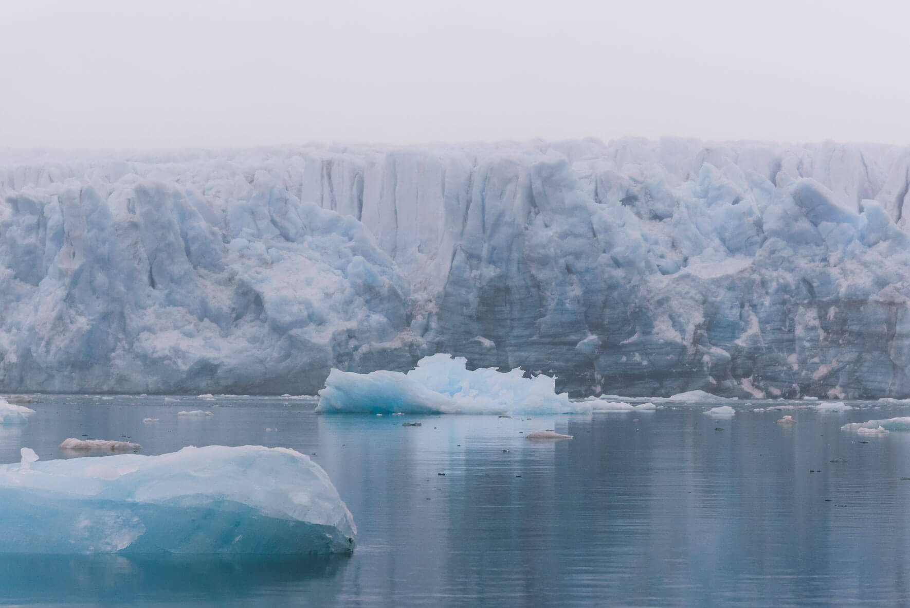 Massive glacier on the west coast of Svalbard