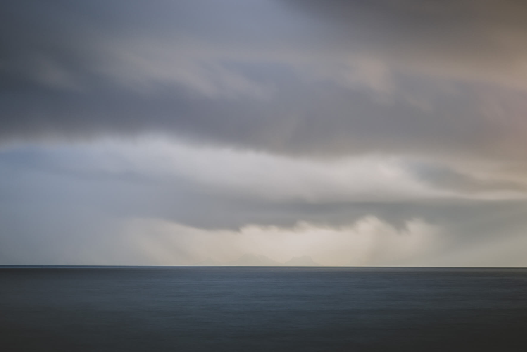 Dramatic Clouds over the Ocean in Winter